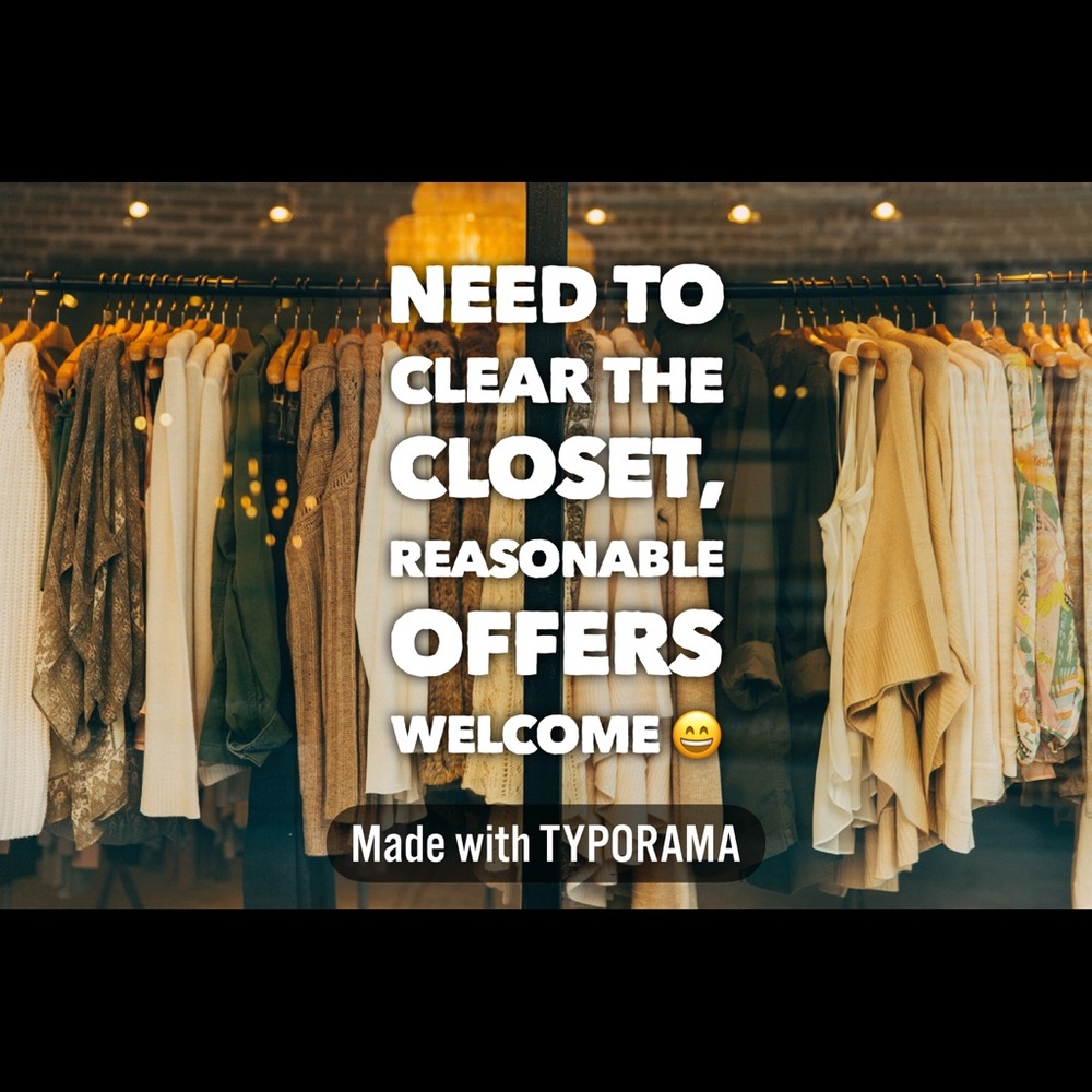 Need to clear out the closet!!!